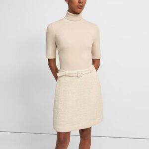 Theory Knit Combo Dress in Tweed